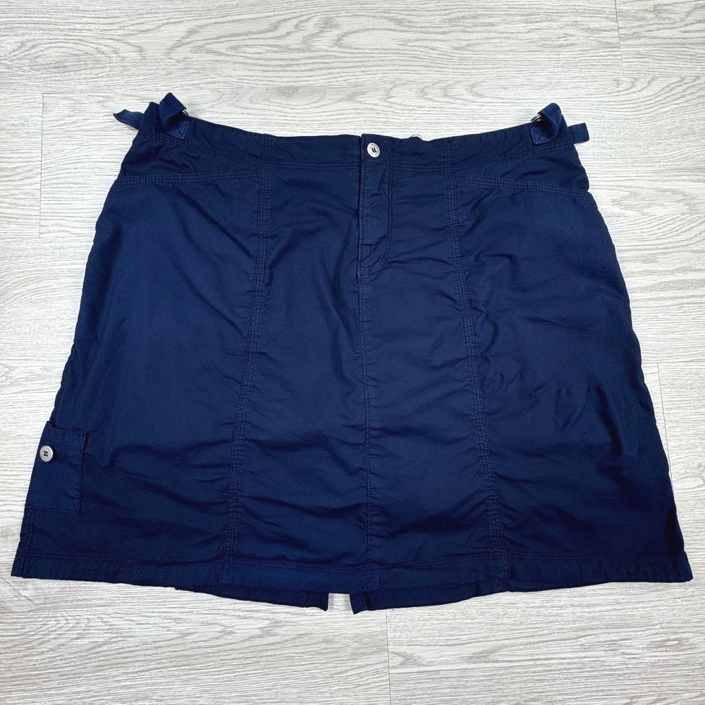 Fresh Produce Women's Skort Navy Blue Medium Cotton Blend Cargo Stretch Skirt